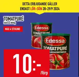 Matdax TOMATPURÉ erbjuda