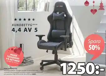 JYSK Nibe Gamingstol B70 x H126-136 x D70 cm erbjuda