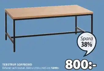 JYSK Tebstrup Soffbord B60 x L110 x H45 cm erbjuda