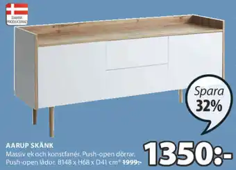 JYSK Aarup Skänk B148 x H68 x D41 cm erbjuda