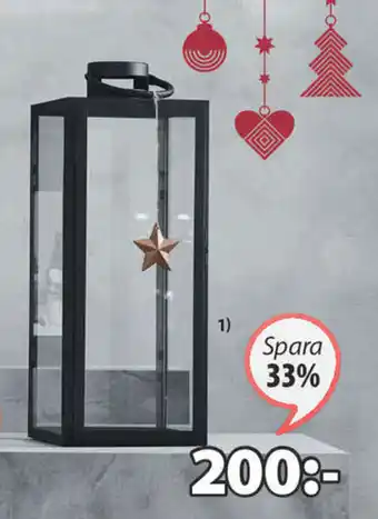 JYSK Augit Lykta B24 x L24 x H65 cm erbjuda