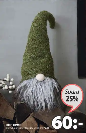 Odin Tomte B12 x L17 x H56 cm