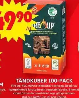 ICA Maxi FIRE UP Tändkuber erbjuda