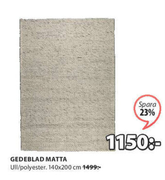 JYSK Gedeblad Matta 140x200 cm erbjuda