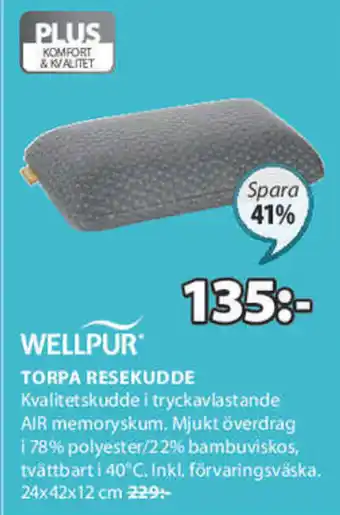 JYSK Wellpur Torpa Resekudde 24x42x12 cm erbjuda