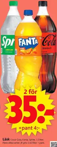 ICA Supermarket COCA-COLA, FANTA, SPRITE Läsk erbjuda