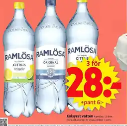 ICA Supermarket RAMLÖSA Kolsyrat vatten erbjuda