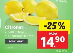 Lidl Citroner erbjuda