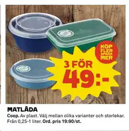 Coop MATLÅDA erbjuda