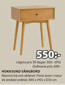 JYSK HOKKSUND SÄNGBORD erbjuda