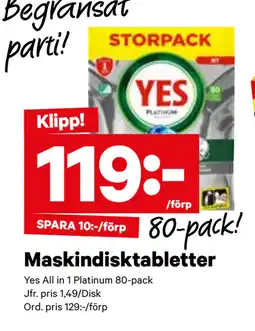 City Gross Maskindisktabletter erbjuda