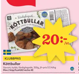 Hemköp Köttbullar erbjuda