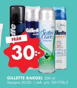 ÖoB GILLETTE RAKGEL erbjuda