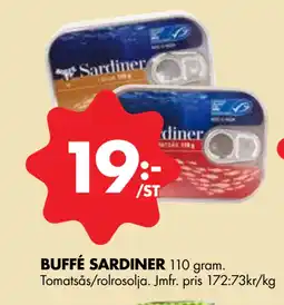 ÖoB BUFFÉ SARDINER erbjuda