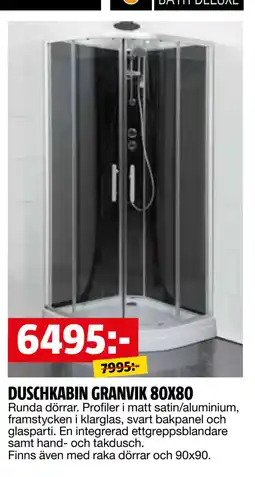 Bauhaus DUSCHKABIN GRANVIK 80X80 erbjuda