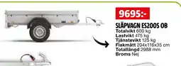 Bauhaus SLÄPVAGN ES200S OB erbjuda