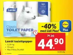 Lidl Lambi Toalettpapper erbjuda