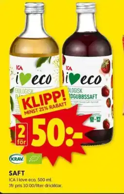 ICA Kvantum Saft erbjuda