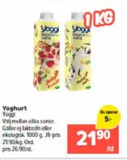 Coop Extra YOGGI Yoghurt erbjuda