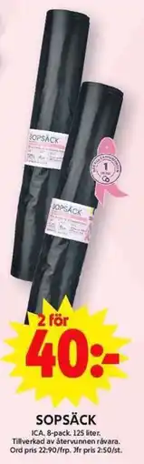ICA Maxi SOPSÄCK erbjuda