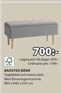 JYSK BADSTED BÄNK erbjuda