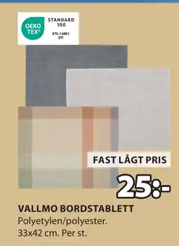 JYSK VALLMO BORDSTABLETT erbjuda