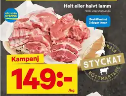 City Gross Helt eller halvt lamm erbjuda