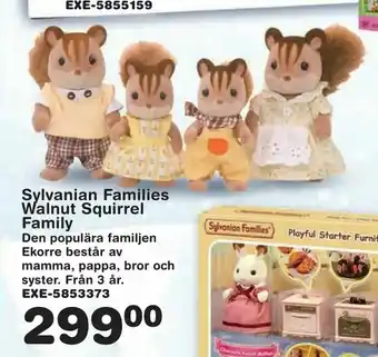 Lekextra Sylvanian Families Walnut Squirrel Family erbjuda