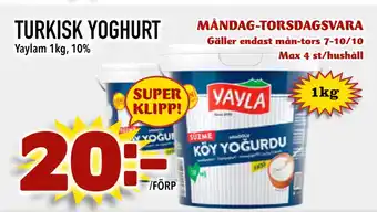 Nya Pulsen TURKISK YOGHURT erbjuda