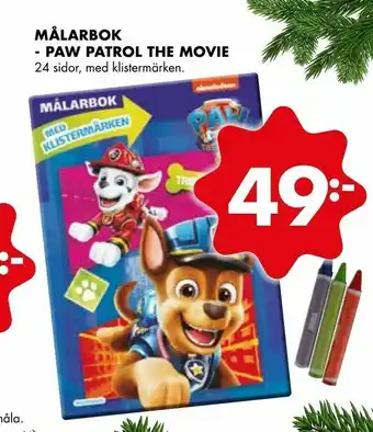 Målarbok - paw patrol the movie