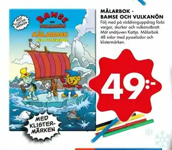 ÖoB Målarbok - bamse och vulkanön erbjuda