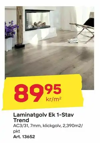 Byggmax Laminatgolv Ek 1-Stav Trend erbjuda