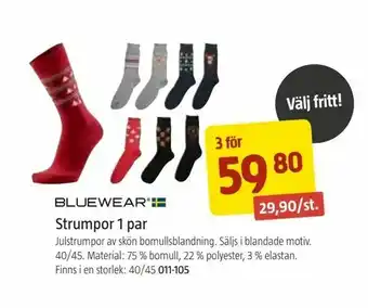 Jula Strumpor 1 par erbjuda