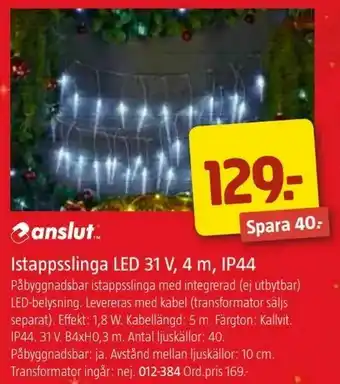 Jula Istappsslinga LED 31 V, 4 m, IP44 erbjuda