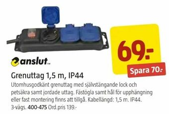 Jula Grenuttag 1,5 m, IP44 erbjuda