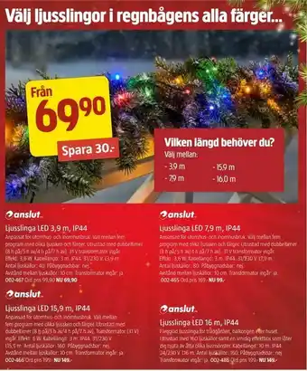 Ljusslinga LED 3,9 m, IP44