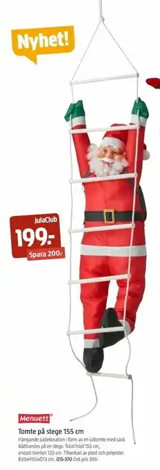 Jula Tomte på stege 155 cm erbjuda