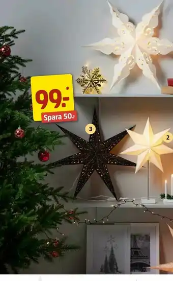 Jula Adventsstjärna Alkaliska batterier Ø75 cm, 24-pk E14AA erbjuda
