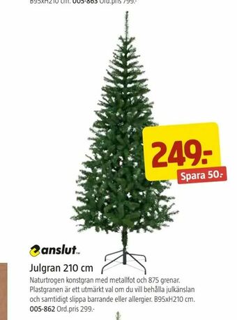 Jula Julgran 210 cm erbjuda