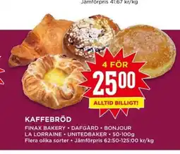 Willys Kaffebröd erbjuda
