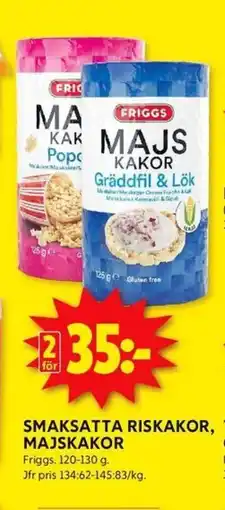 FRIGGS Smaksatta riskakor, majskakor