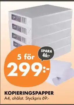 ÖoB Kopieringspapper erbjuda
