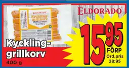 Supergrossen Kycklinggrillkorv erbjuda