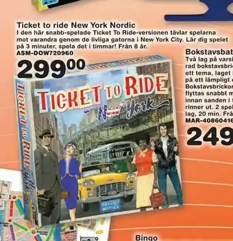 Lekextra Ticket to ride New York Nordic erbjuda