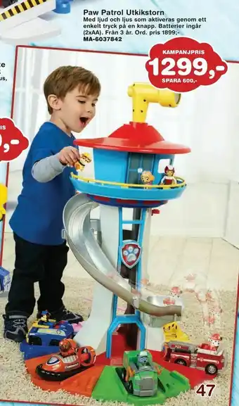 Lekextra Paw Patrol Utkikstorn erbjuda
