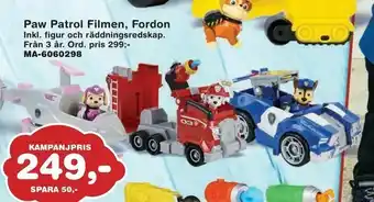 Lekextra Paw Patrol Filmen, Fordon erbjuda