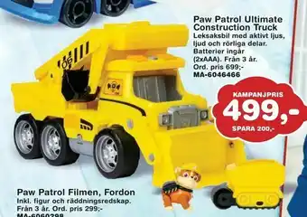 Paw Patrol Ultimate Construction Truck