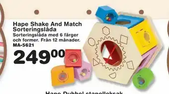 Lekextra Hape Shake And Match Sorteringslåda erbjuda