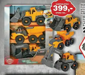 Lekextra Dickie Toys Volvo Arbetsfordon erbjuda