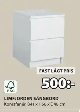 JYSK LIMFJORDEN SÄNGBORD erbjuda